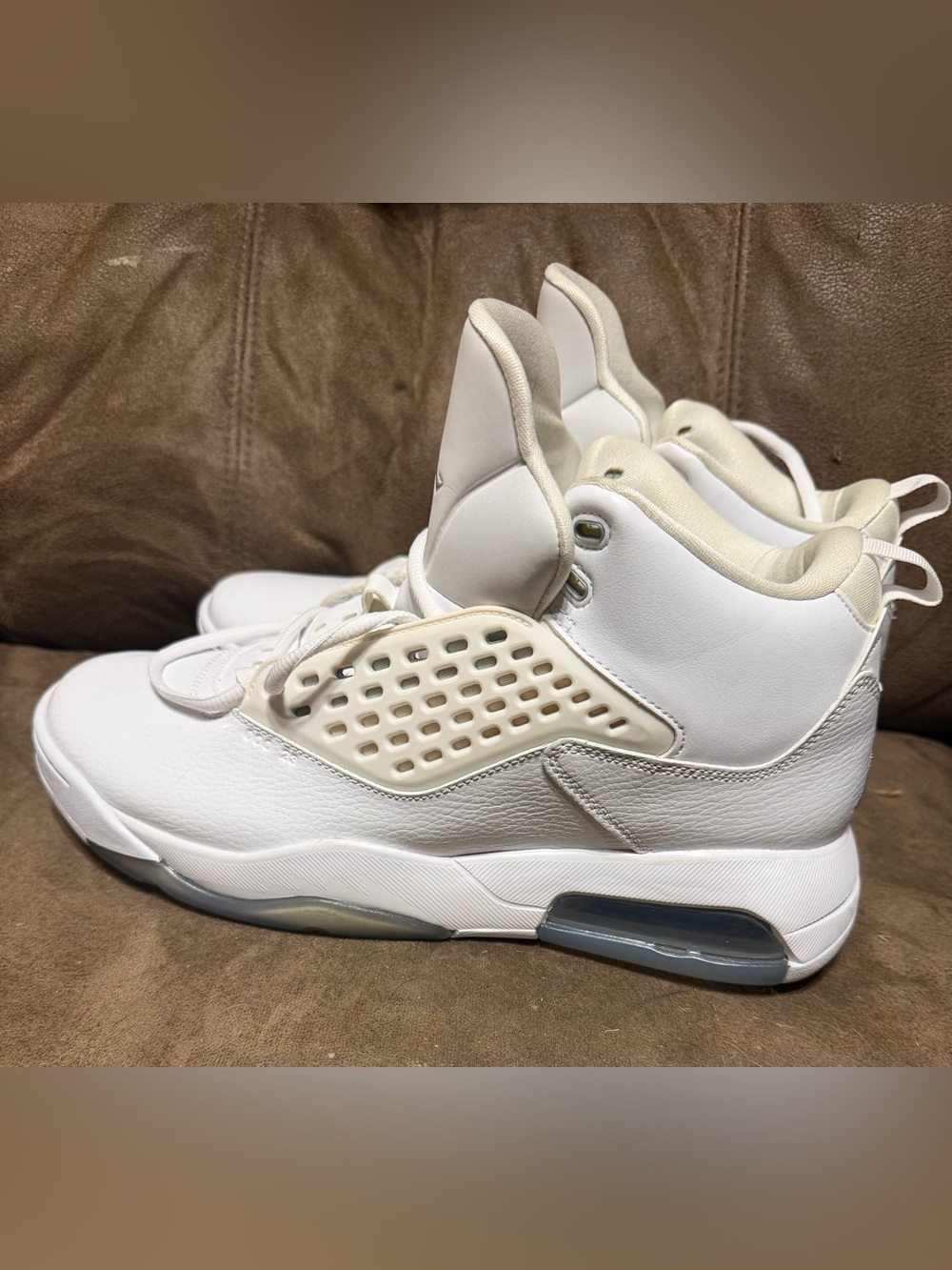Jordan Men's White and Cream High-Top Sneakers